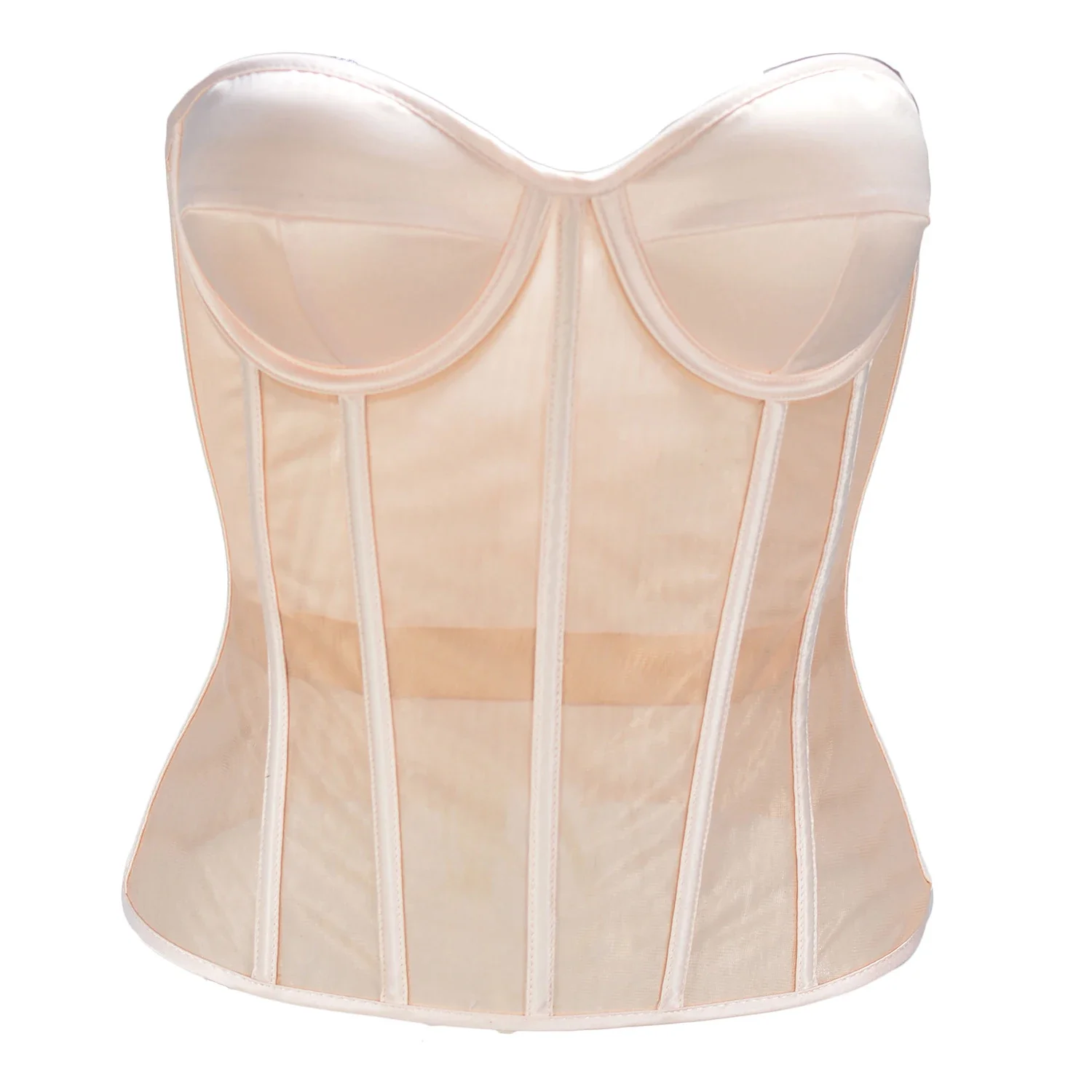 Abdominal Corset Double Layer  - Sheer Mesh Bra 评论和价格