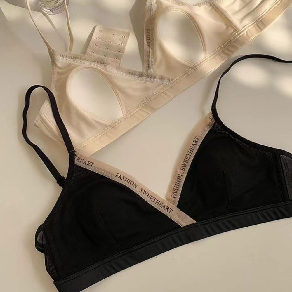 Mesh Thin Wireless Deep V Bra  - Sheer Mesh Bra 评论和价格