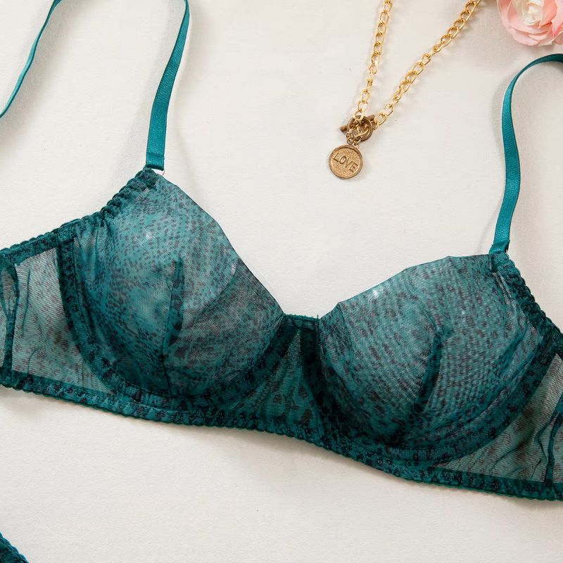 2pcs/Set Woman Lingerie Gather - Sheer Mesh Bra 评论和价格