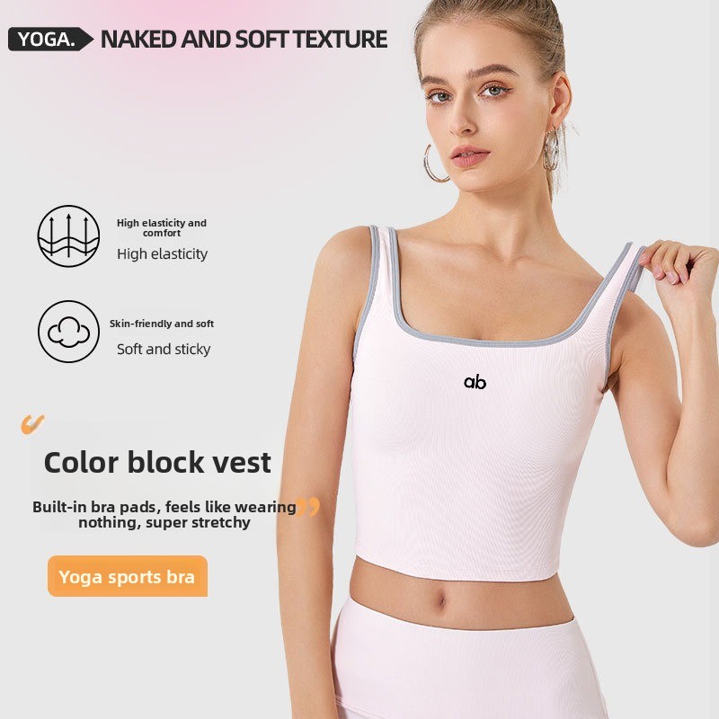 Women Summer Ribbed Yoga Tank  - Underwire Bra Padded 评论和价格